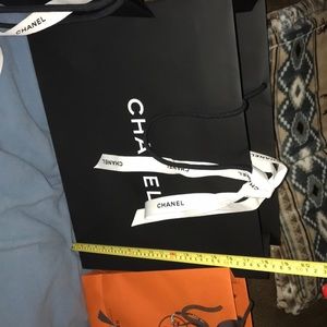 Authentic (2) Chanel shopping bag& 1 Hermès bag.